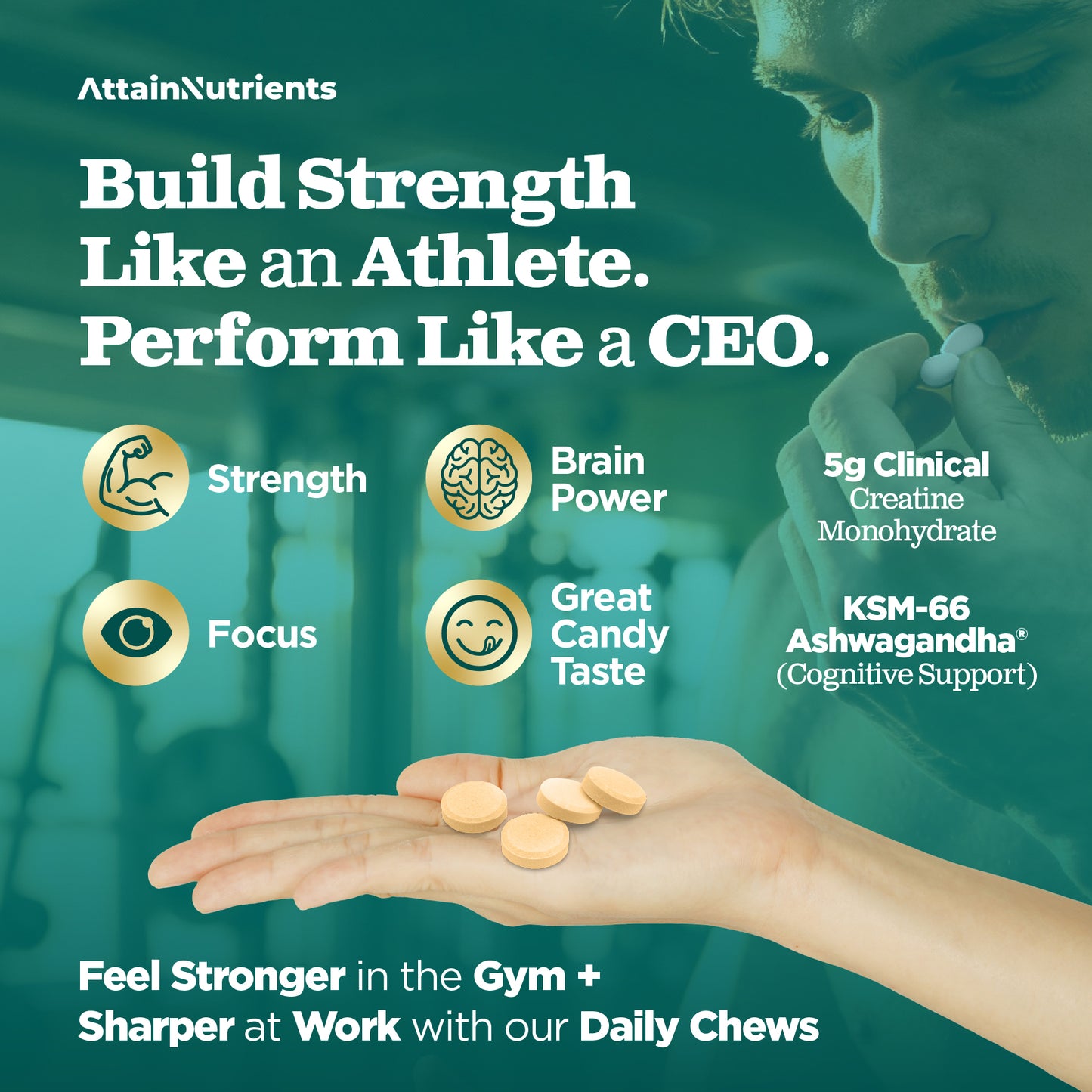 Creatine Chews – 5000mg Creatine Monohydrate Tablets For Men & Women