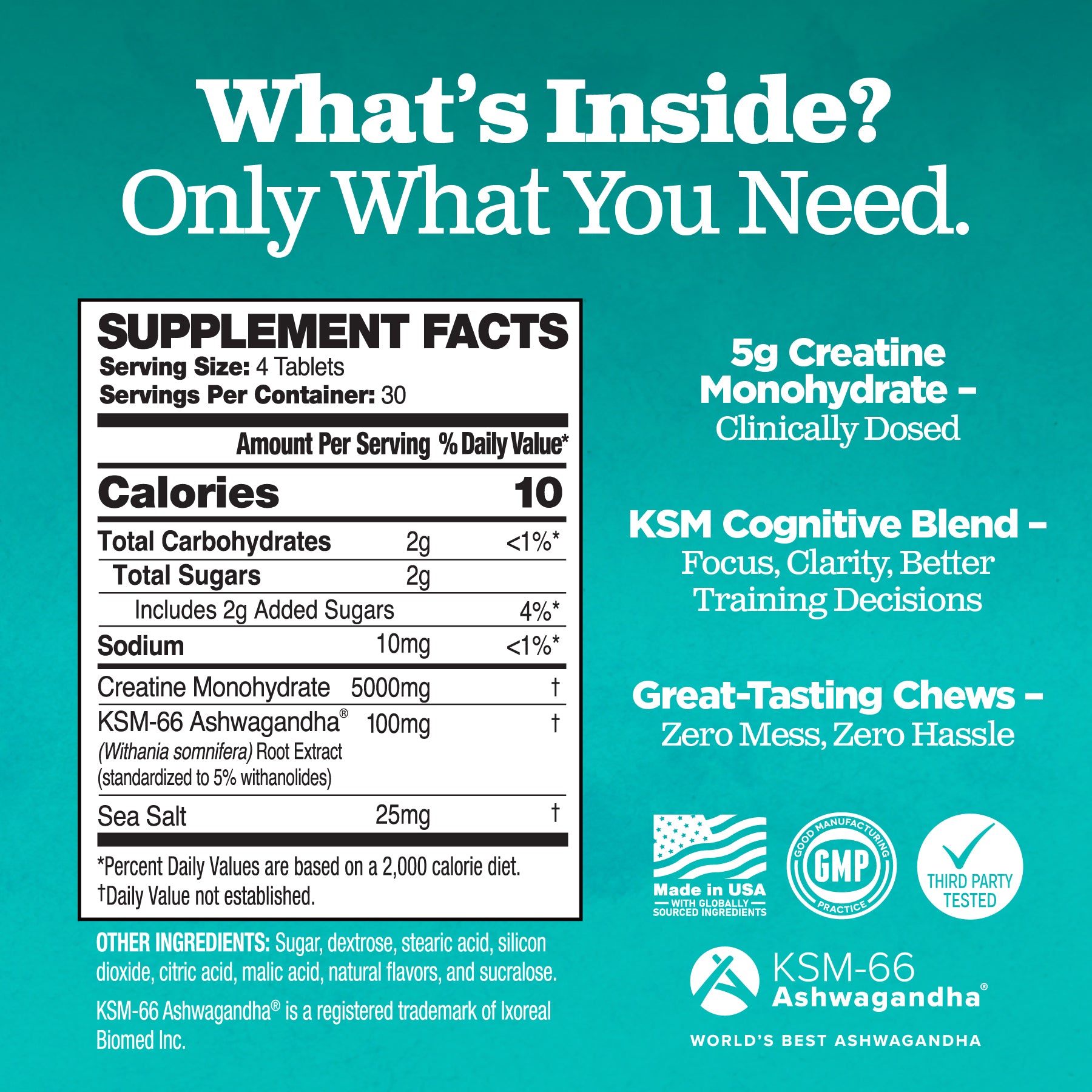 Creatine Chews – 5000mg Creatine Monohydrate Tablets For Men & Women